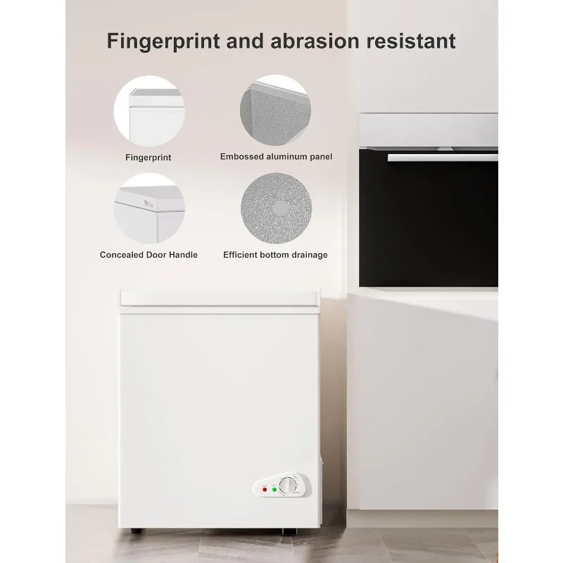 Bodacious 3.5 cuft Chest Freezer - Compact, Energy-Efficient & Quiet Mini Deep Freezer with Removable Baskets for Apartments
