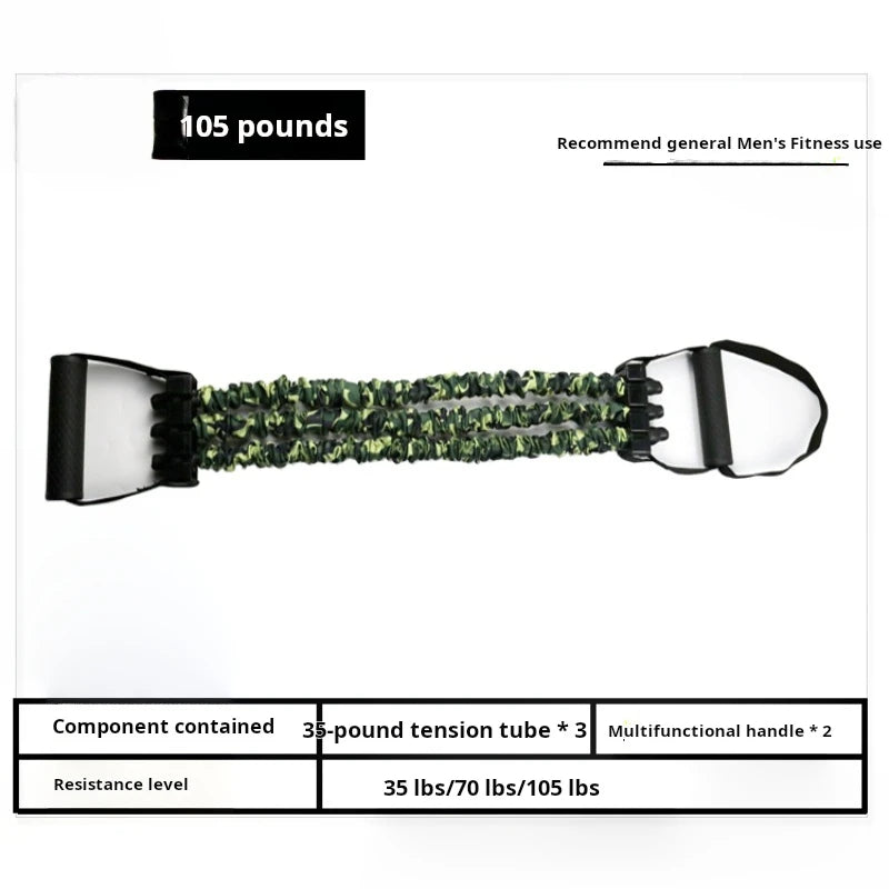 Chest Training Expander Elastic Pull-Rope Strength Trainer Multifunction Fitness Home Gym Workouts Equipment Resistance Band - Pape'sShop