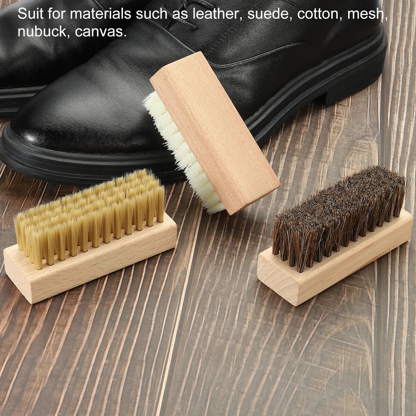 Shoe Cleaner Brush 3Pack Square Handheld Polish Daubers for Leather Boots Cloth Canvas Sneakers - Pape'sShop