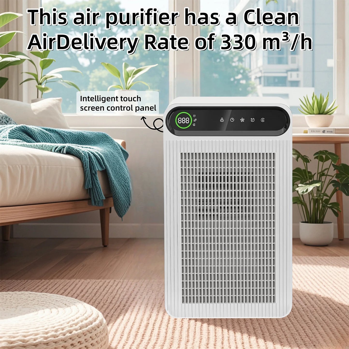 Air Purifier for Home Large Room,Up to 1800 Ft² with True HEPA Filter,Air Cleaner with Quiet Sleep Mode,High Performance