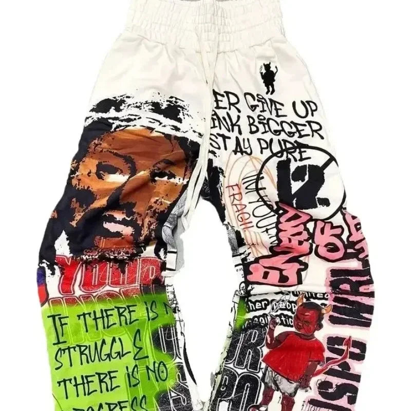 Y2K Half Sleeve T Shirt Men Women Hip Hop Punk Graffiti Graphic Print T-Shirt Oversized Loose Harajuku Gothic Streetwear Tee Top