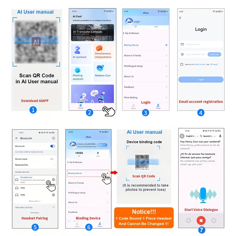 GREATWALL AI Translator Earbuds-Powered True Wireless Headset 144 Languages Real-Time Interpretation
