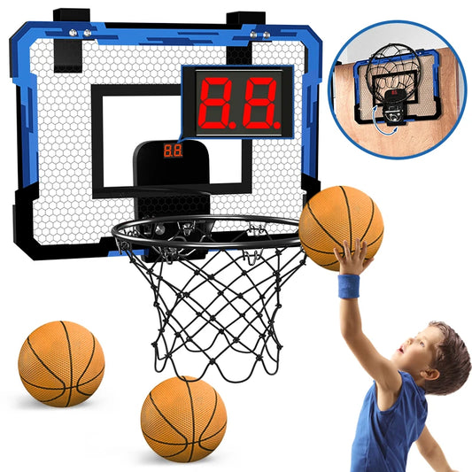 Mini Basketball Hoop Indoor with Scoreboard, Basketball Toy Gifts for Kids Boys Girls Teens, Suit for Bedroom/Office/Outdoor