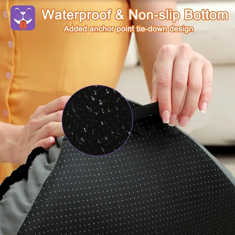 Deluxe Washable XXL Dog Bed Dog Crate Mat 48 inch Comfy Fluffy Kennel Pad Anti-Slip for Dogs Up to 110 lbs