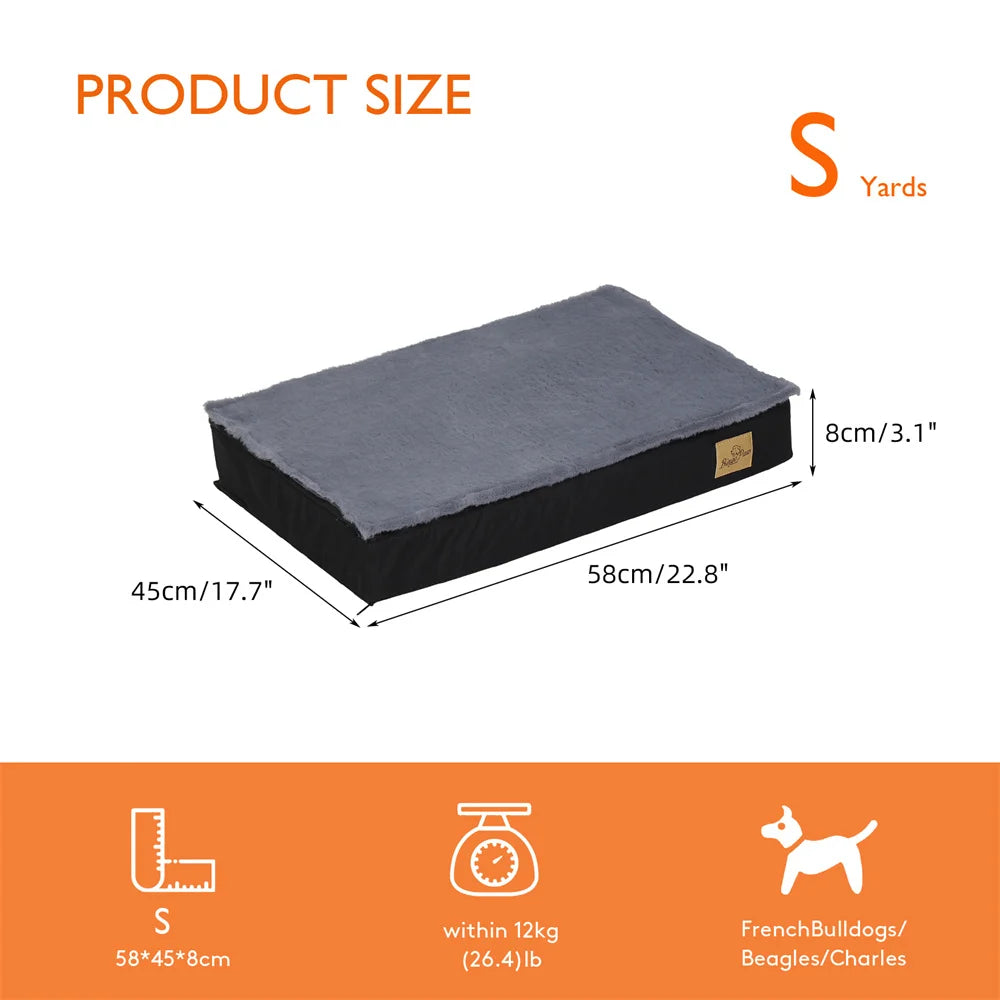 Large Orthopaedic Dog Bed Waterproof Cushion Pet Mattress 2 In 1 Pet Dog Crate Bed with Removable Washable Cover Indoor Outdoor - Pape'sShop