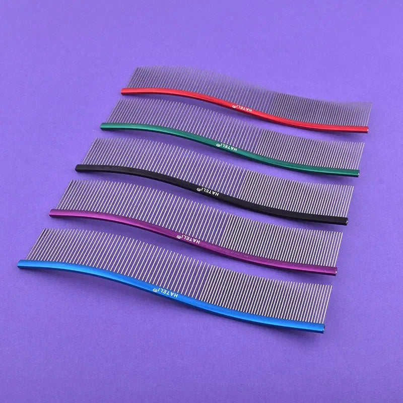22cm Pet S Type Comb Professional Stainless Steel Pet Grooming Comb Dense Sparse Teeth Dog Cat Cleaning Brush Hair Reemoval Comb - Pape'sShop