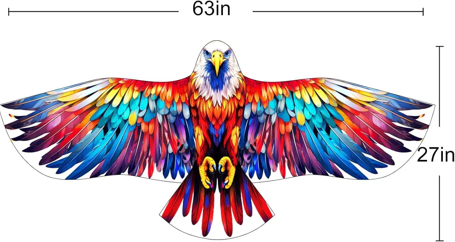 New Outdoor Fun Sports Huge 160cm Colorful Eagle Kite With Handle Line Novelty Toy Kites For Adult /Kids Large Good Flying - Pape'sShop