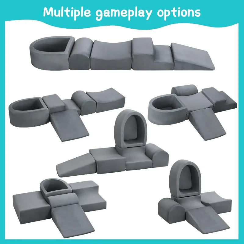 Toddler Soft Play Climbing Toys,5 Pcs Foam Climbing Blocks and Ball Pit for Toddlers,Kids Baby Climbing Blocks Foam Indoor Playg - Pape'sShop