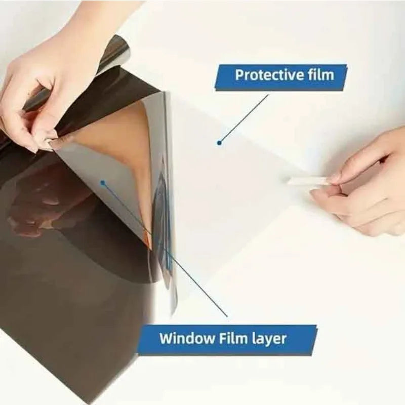 1pcs 19.68*118.11in  Anti UV Window Film Privacy Sun Blocking Mirror Reflective Tint,Heat Control Window Stickers for  and Offic - Pape'sShop