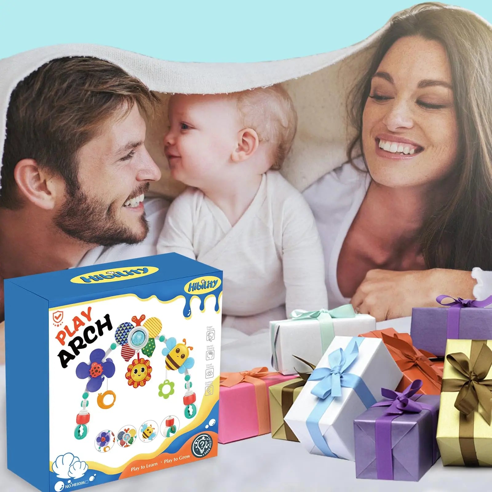 Hibility Baby Stroller Arch Toy Car Seat Toys Activity Mobile Musical Toys Ideal for Infant Boys Girls Sleep Baby Travel Toy - Pape'sShop