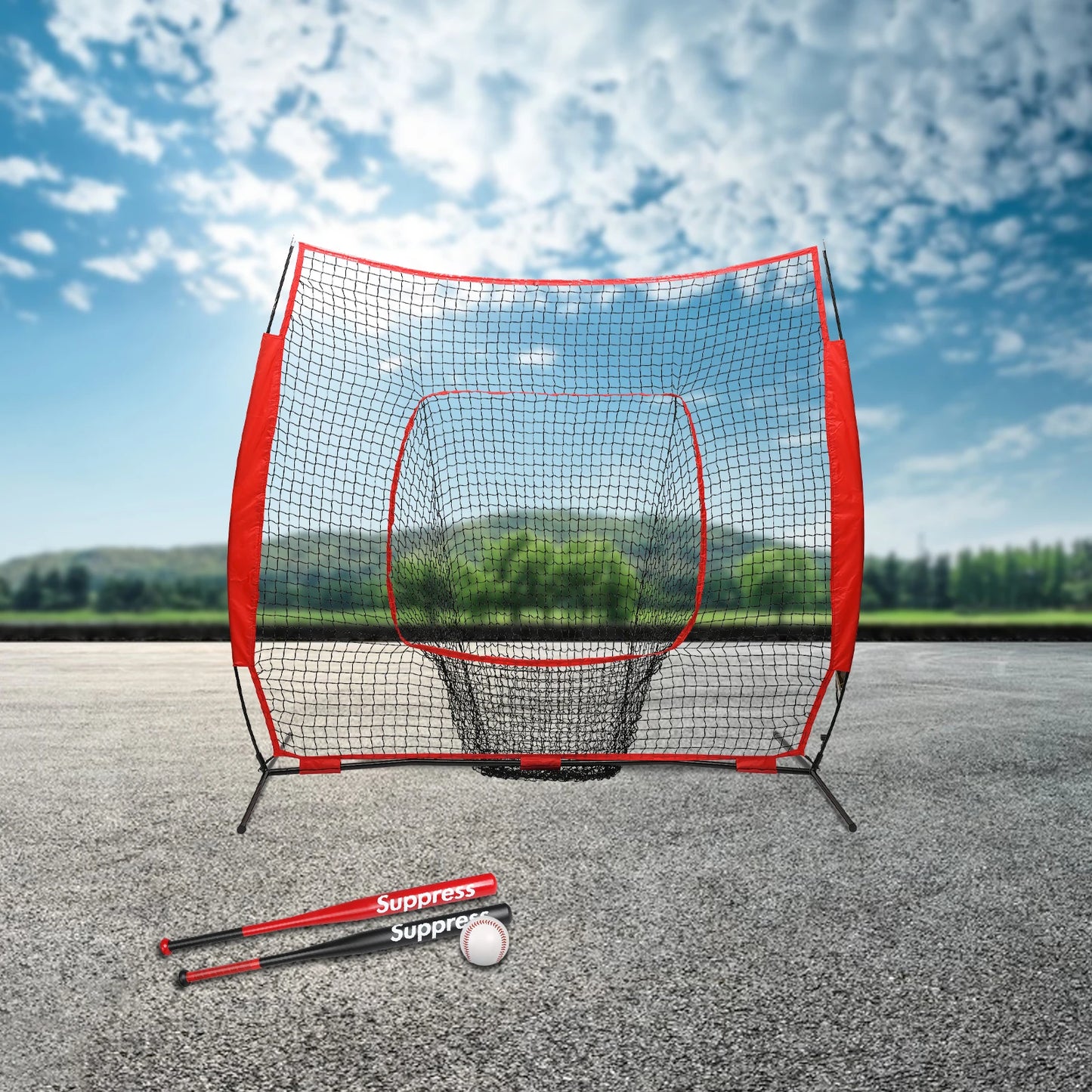 Baseball Softball Hitting Pitching Net Baseball Backstop Practice Net for Pitching Batting Catching Indoor Outdoor with CarryBag - Pape'sShop