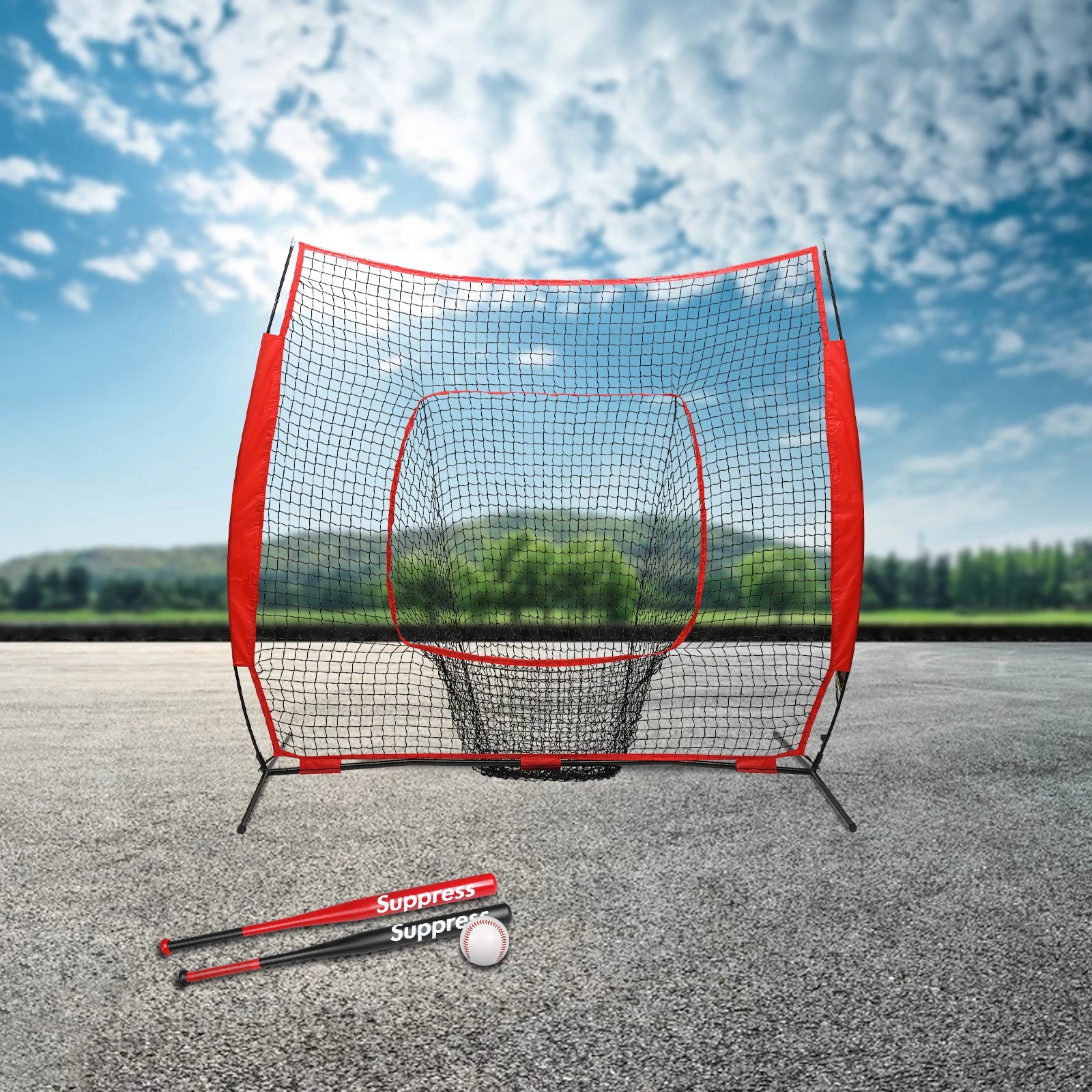 Baseball Softball Hitting Pitching Net Baseball Backstop Practice Net for Pitching Batting Catching Indoor Outdoor with CarryBag - Pape'sShop