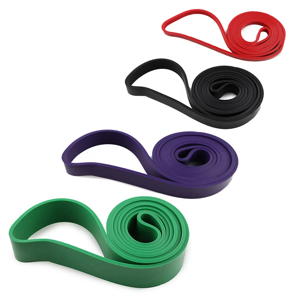 Natural Rubber Resistance Bands Fitness Rally Body Building Yoga Pull Up Belt 41" 208cm - Pape'sShop