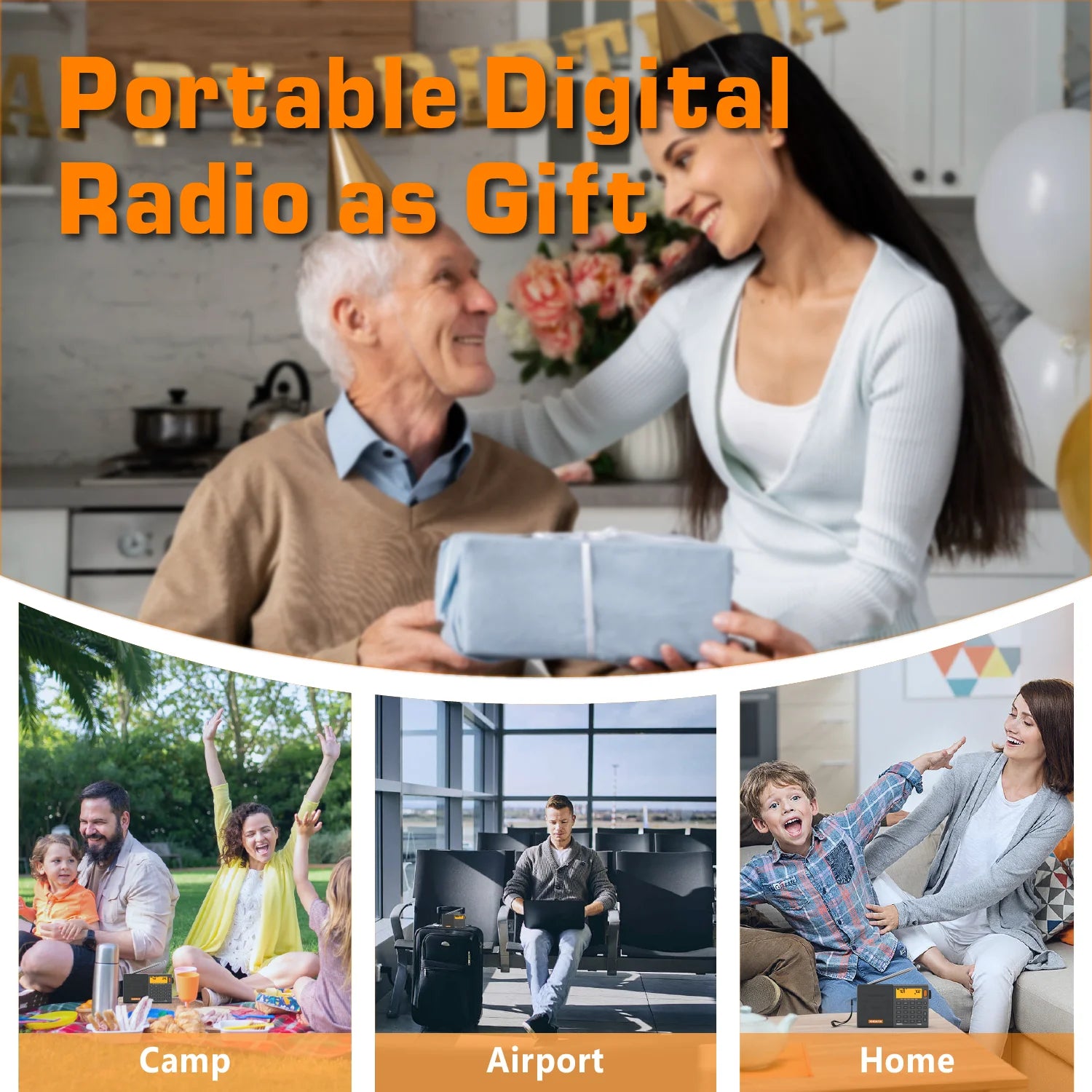 XHDATA D-808 AM/FM/SW/MW SSB AIR RDS Full Band - Pape'sShop