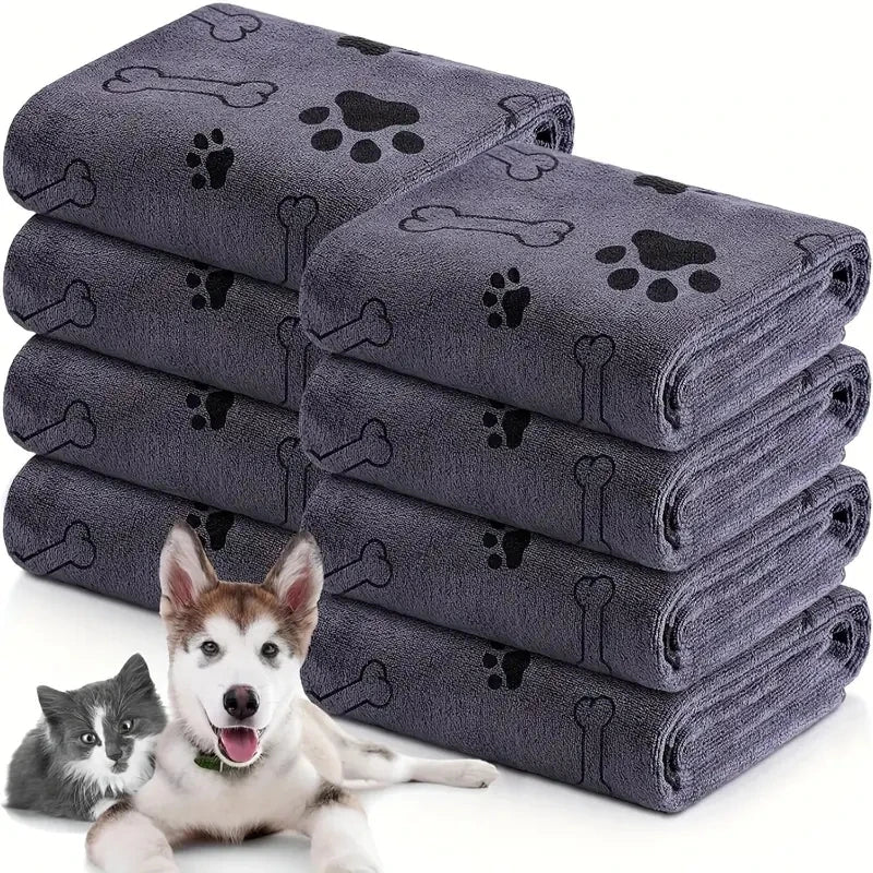 2pcs Soft Microfiber Dog Towels - Quick Dry, Absorbent Pet Bath & Grooming Towels For Dogs Dog Towels Pet Bath Drying Towels Dog - Pape'sShop