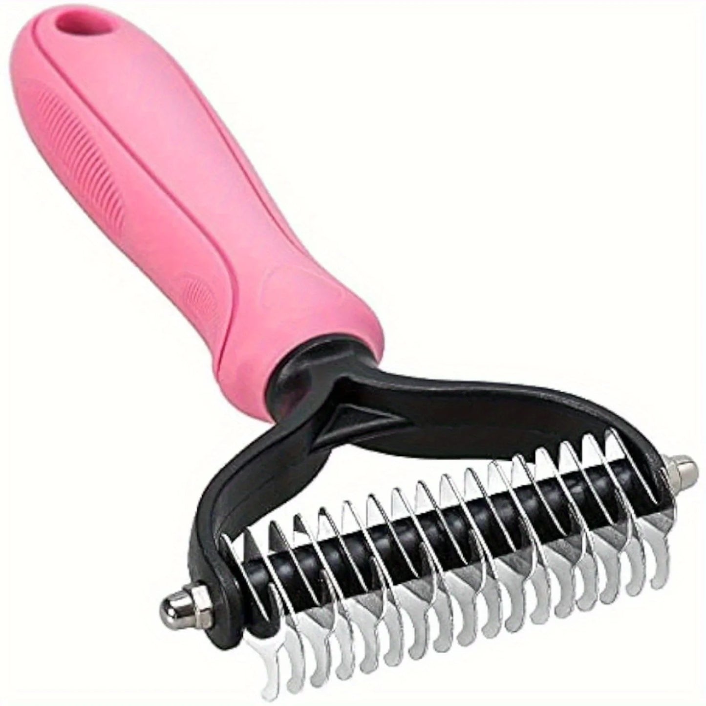 Undercoat Rake for Dogs, 2 Side Undercoat Brush for Deshedding and Dematting for Dog Cat Rabbit, Professional Pet Grooming - Pape'sShop