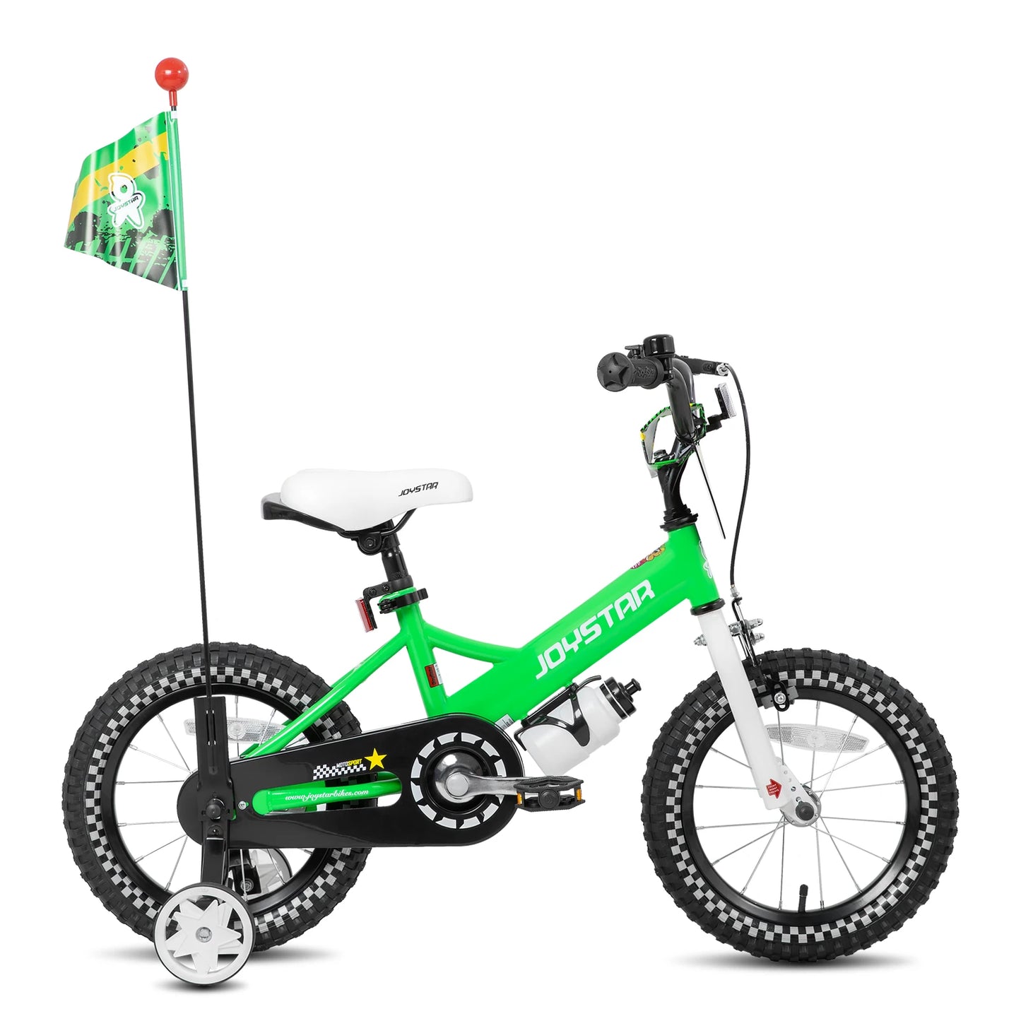 JOYSTAR Kids Bike for Ages 2-7 Years kids, 12 14 16 Inch Girls Bikes with Doll Seat & Streamers, Boys Bike with Flag & Plate - Pape'sShop