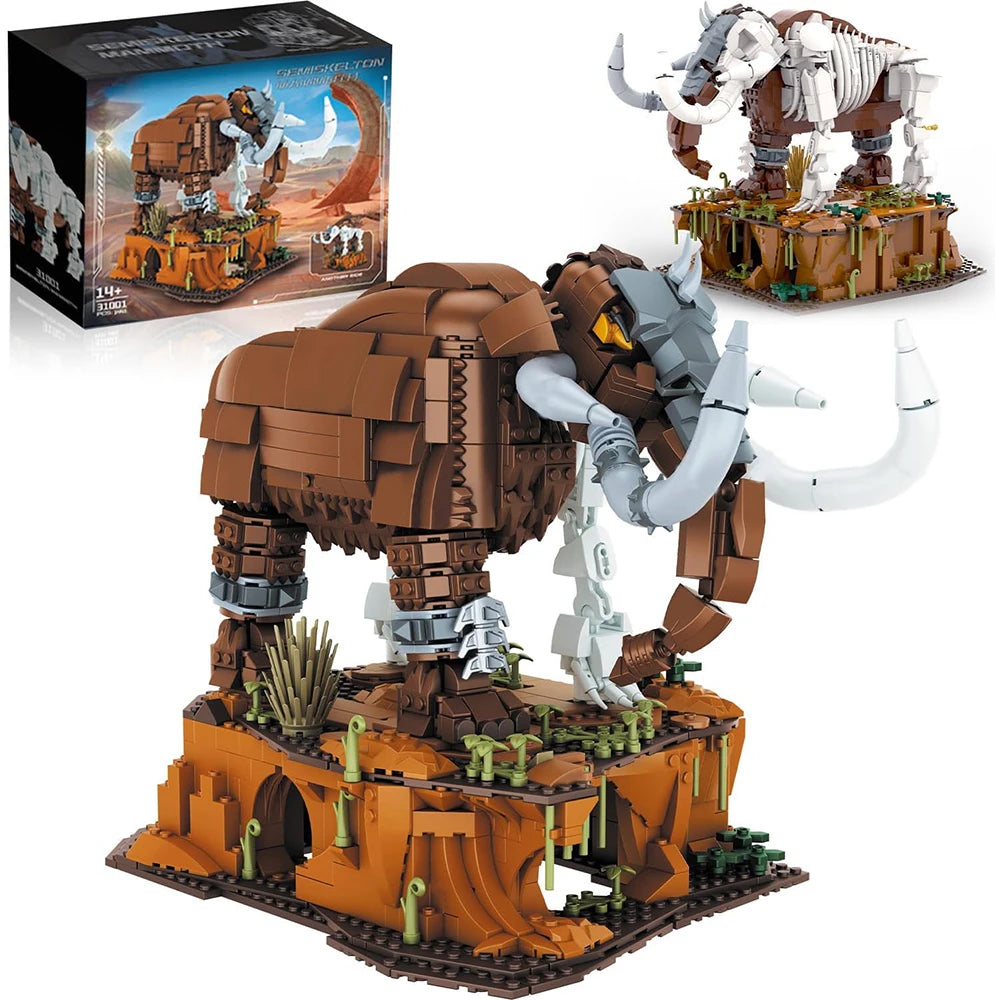 1310PCS Jurassic Mammoth Skeleton Building Blocks Ancient Animal Model Educational DIY Toy Birthday Gift For Boys Children - Pape'sShop