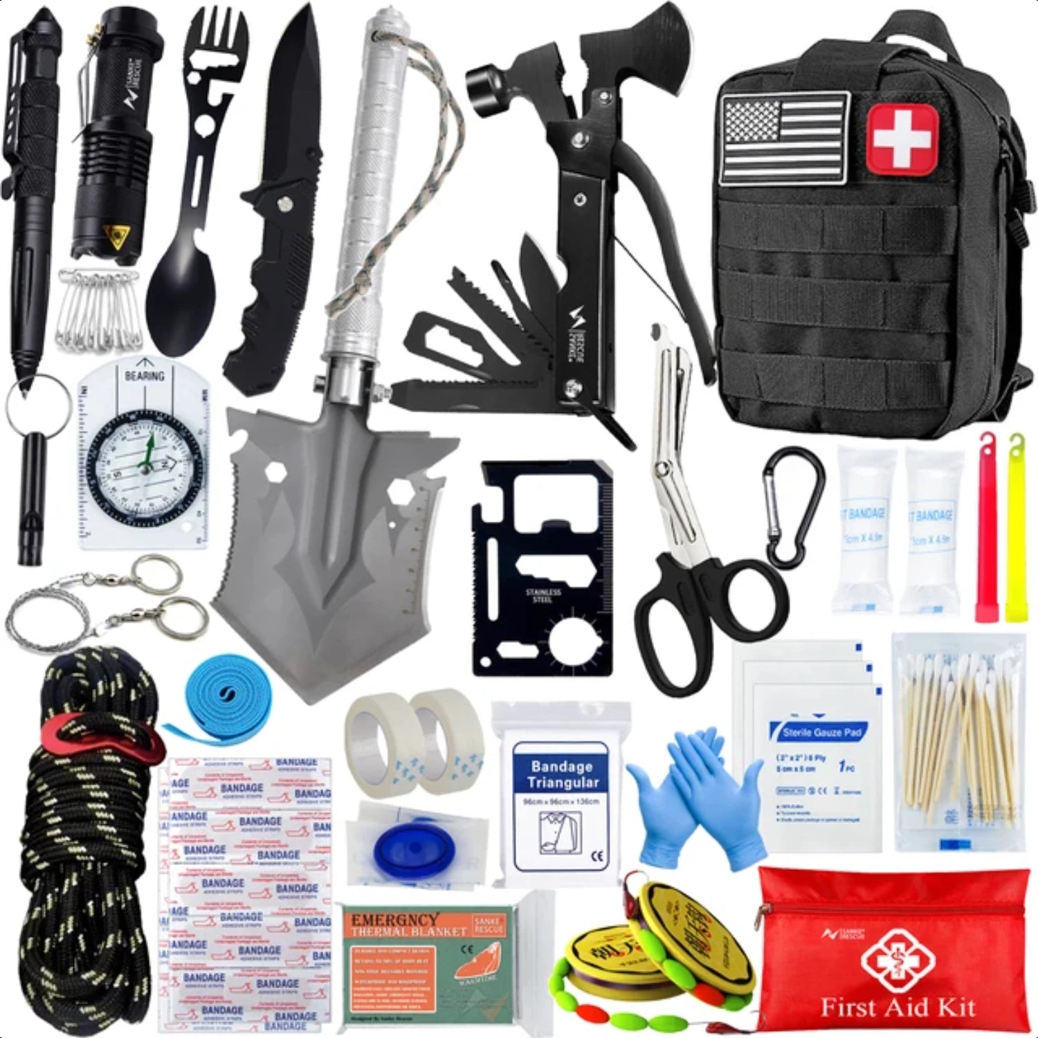 Survival First Aid Kit Military Full Set - Pape'sShop
