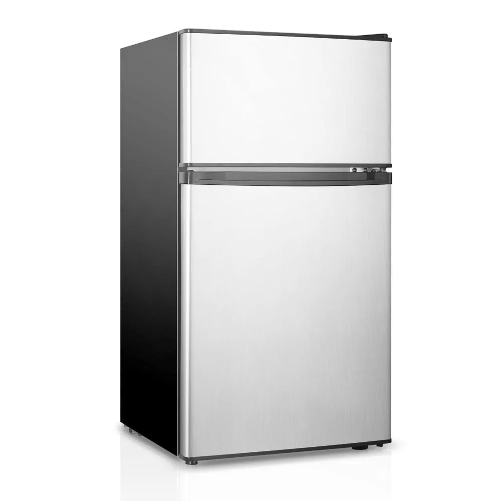 Mini Fridge With Freezer,3.2 Cu.Ft Compact Refrigerator,Mini Refrigerator With 2 Doors For Bedroom,Office,Kitchen,Apartment