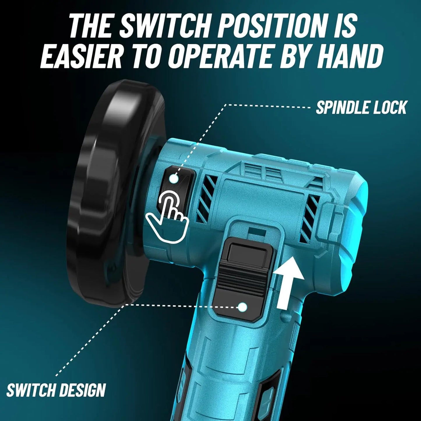 Seesii Cordless Mini Angle Grinder Kit 19000rpm Brushless Power Electric Grinder Tool for Metal Wood Polishing Rust Removal