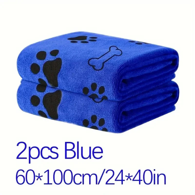 2pcs Soft Microfiber Dog Towels - Quick Dry, Absorbent Pet Bath & Grooming Towels For Dogs Dog Towels Pet Bath Drying Towels Dog - Pape'sShop