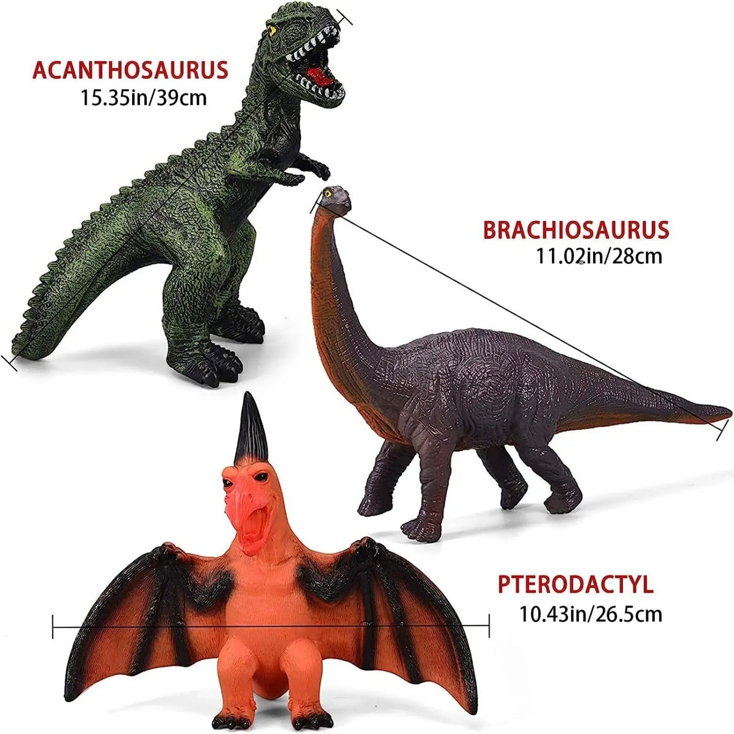 6 Piece Jumbo Dinosaur Toys for Kids and Toddlers, Dinosaur Toys for Kids 3-5, Large Soft Dinosaur Toys for Dinosaur Lovers - Pape'sShop