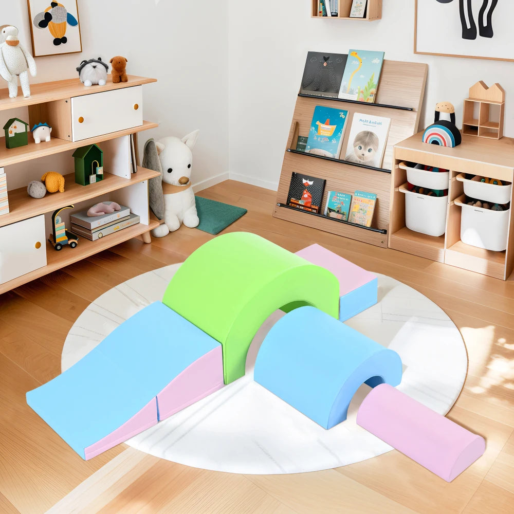 5-Piece Kids Climbing Toys for Toddlers, Foam Climbing Blocks for Babies, Kids Crawling and Climbing Indoor Active Play