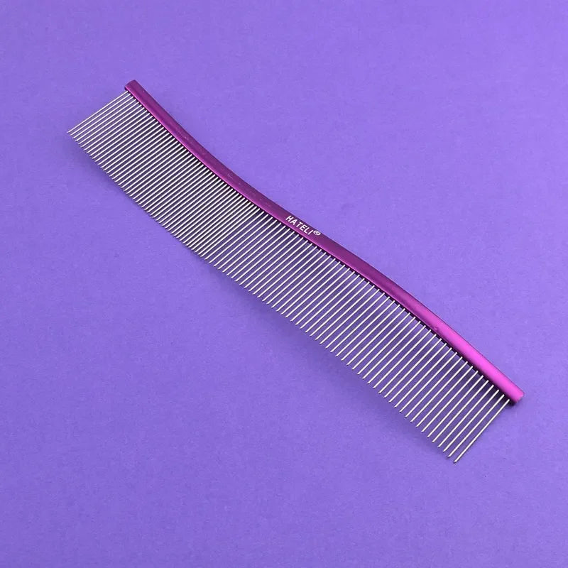 22cm Pet S Type Comb Professional Stainless Steel Pet Grooming Comb Dense Sparse Teeth Dog Cat Cleaning Brush Hair Reemoval Comb - Pape'sShop