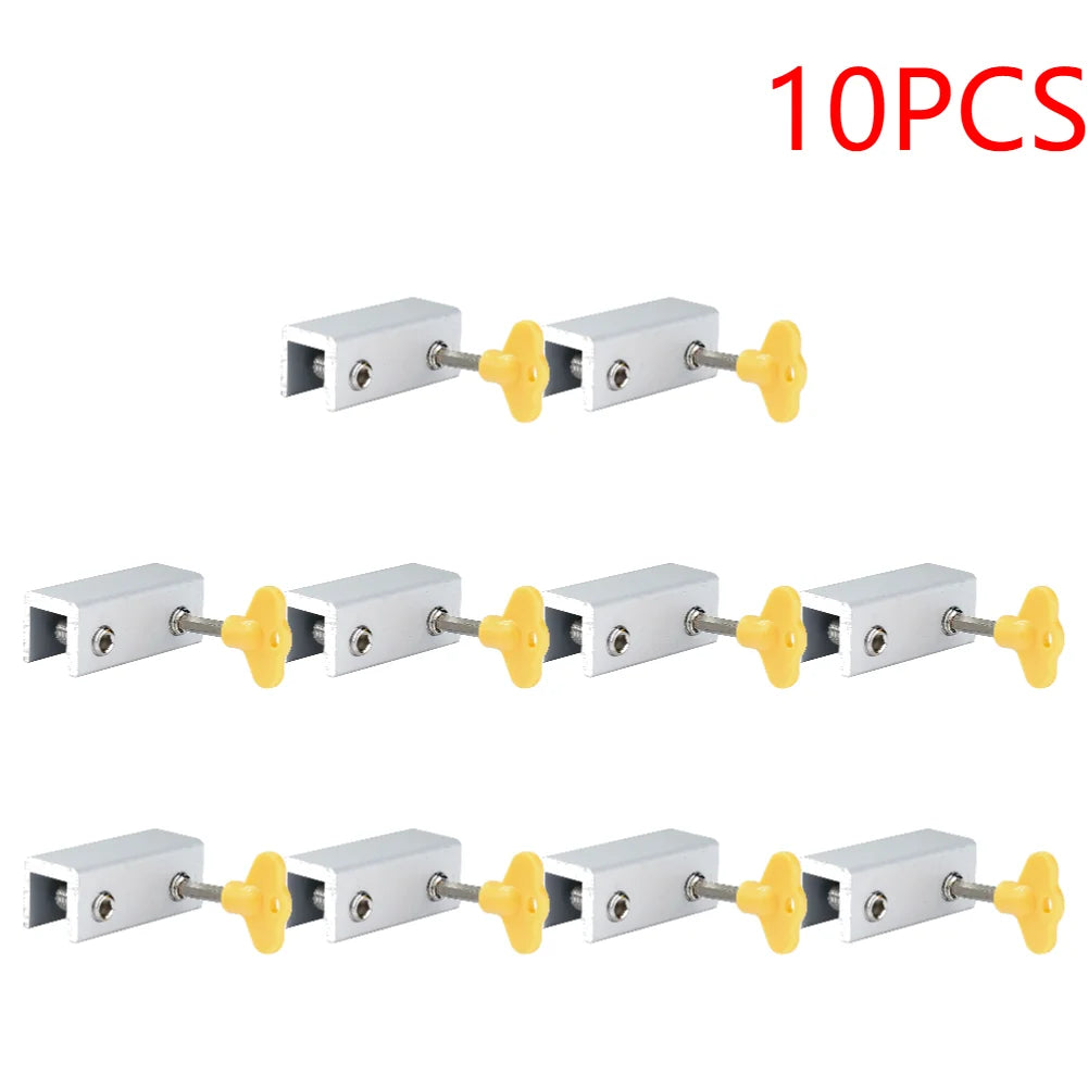 5/10CPS Window Locks Adjustable Sliding Door Lock With Key Window Stopper Security Safety Locks For Kids Pets Home Anti-theft - Pape'sShop