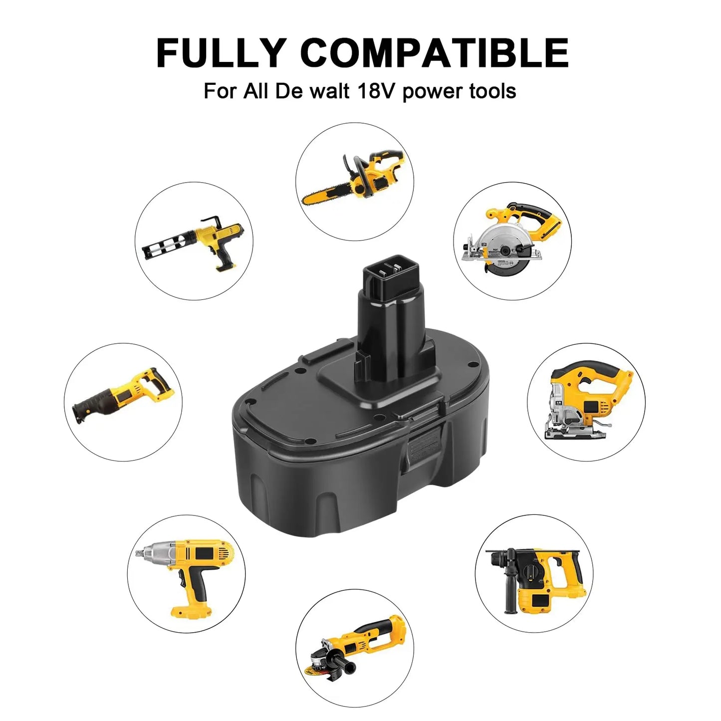 2 Pack 4.5Ah 18V Dewalt XRP Battery Compatible for Dewalt DC9096 DC9098 DC9099 DW9095 DW9096 DW9098 DE9039 Cordless Power Tools