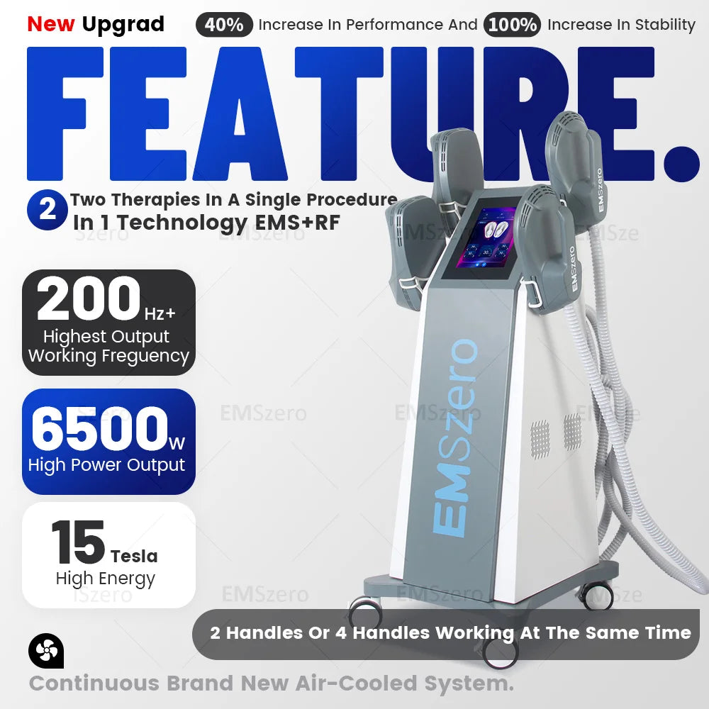 Professional EMSzero NEO 6500W RF Machine Hi-EMT Body Sculpting Fat Burning EMS Slimming Beauty Equipment - Pape'sShop