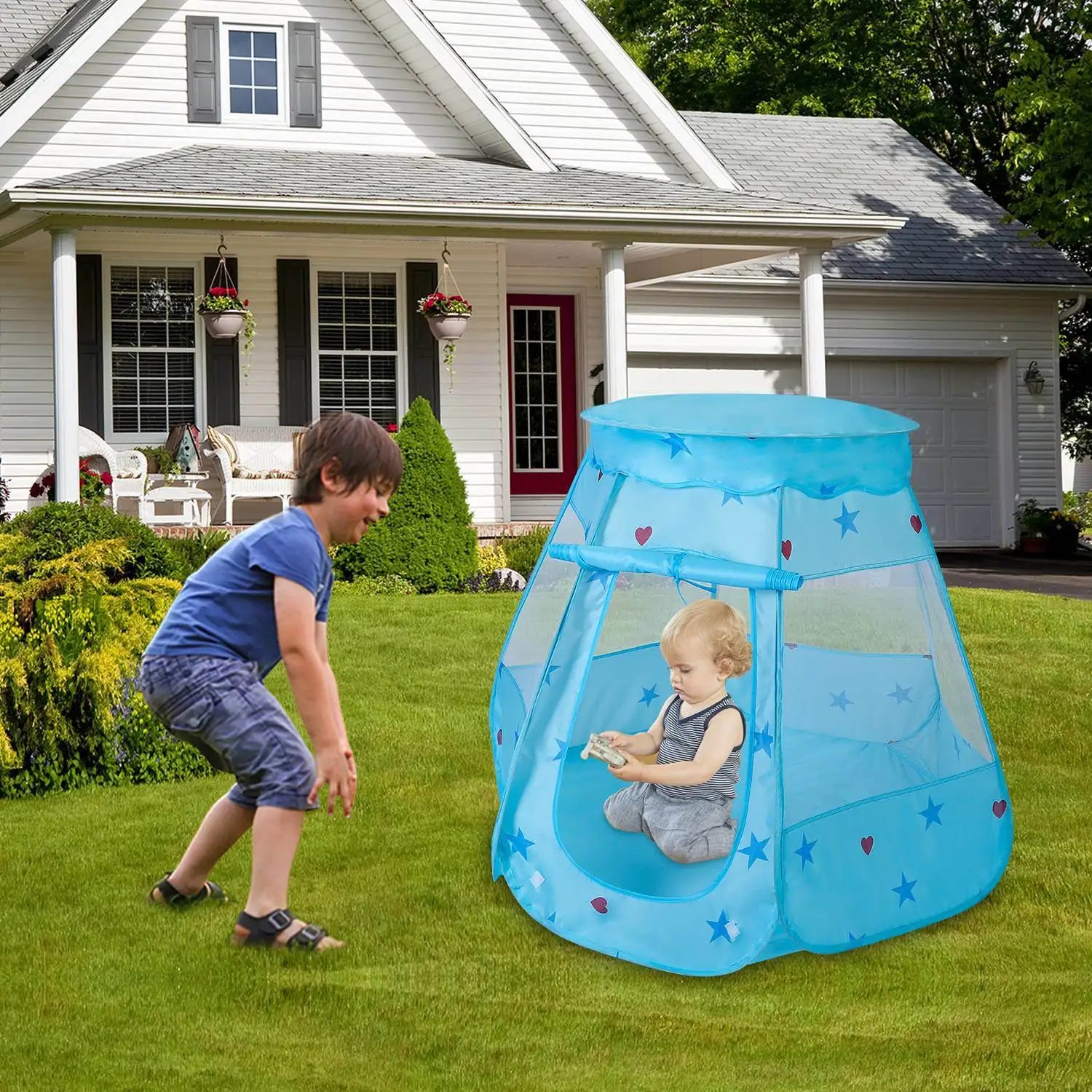 Kids Pop Up Game Tent Birthday Gift For Kids Prince Princess Toddler Play Tent Indoor Outdoor Castle Game Play Tent - Pape'sShop
