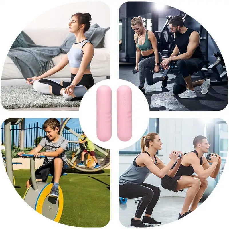 2pcs Portable Silicone Mini Small Dumbbells for Yoga - Pape'sShop