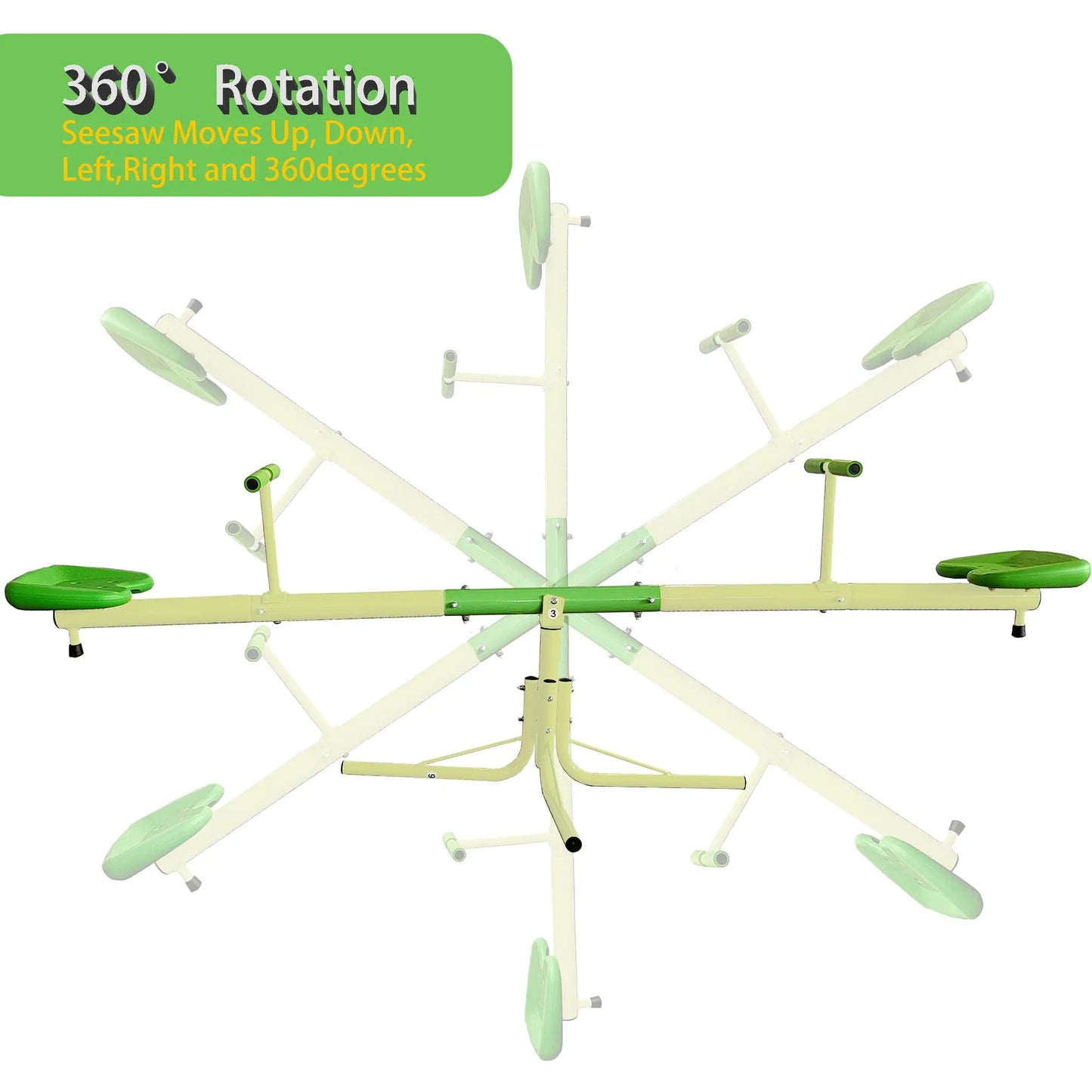 Swiveling 360 Degrees Toddlers Sit and Spin Teeter Totter, Kids Outdoor Play Equipment for Backyard Playground