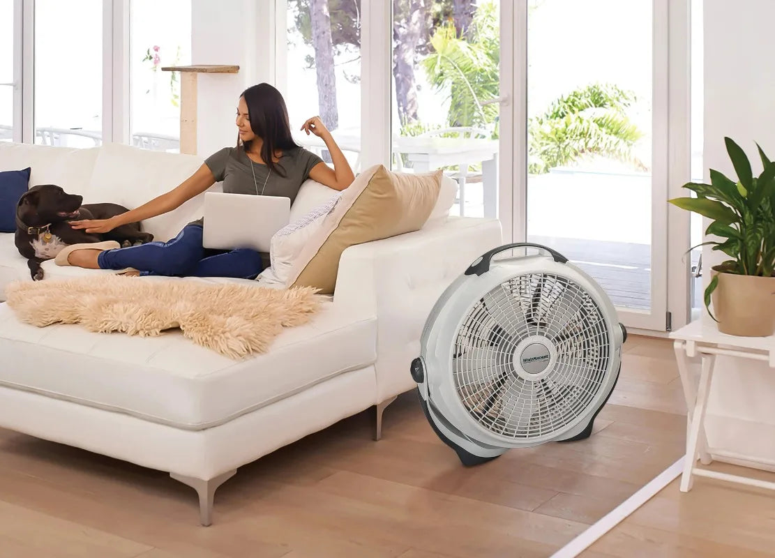 Lasko 20" Wind Machine 3- Speed Air Circulator Floor Fan, Gray, 23" High, A20301, New