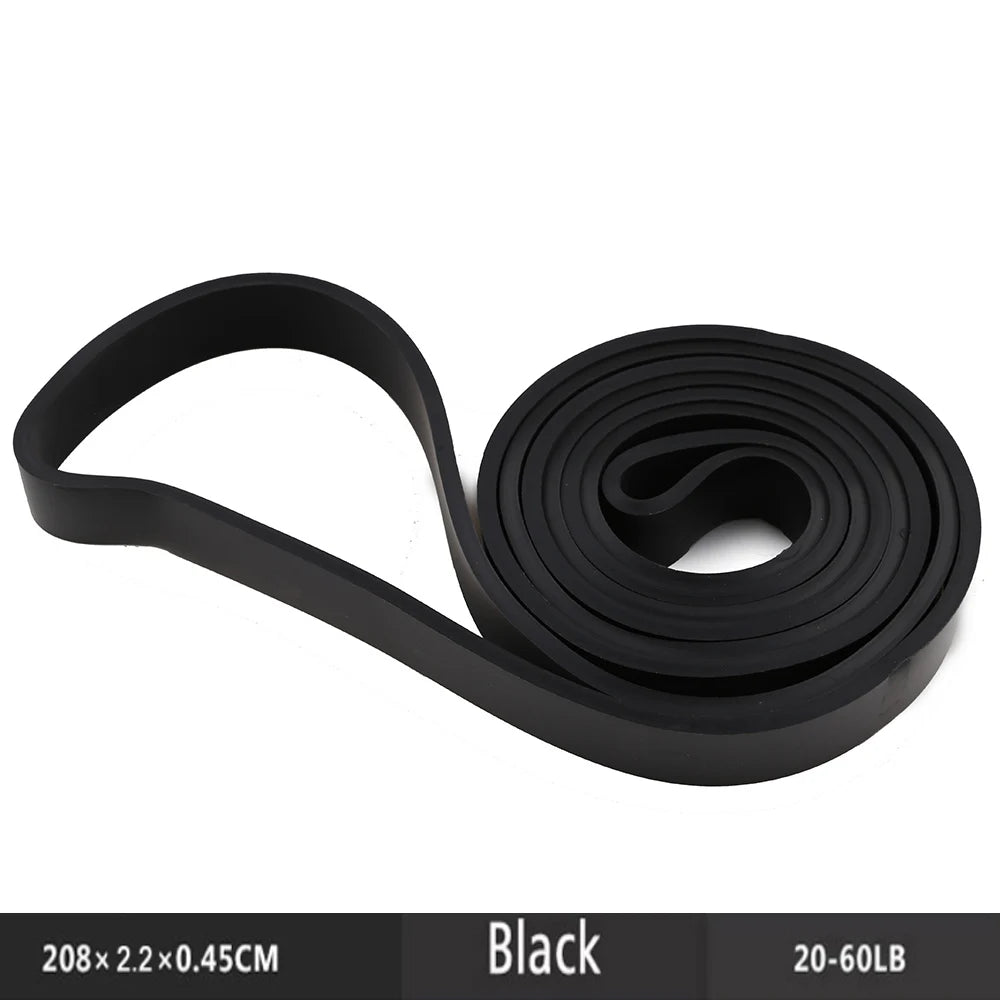 Natural Rubber Resistance Bands Fitness Rally Body Building Yoga Pull Up Belt 41" 208cm - Pape'sShop