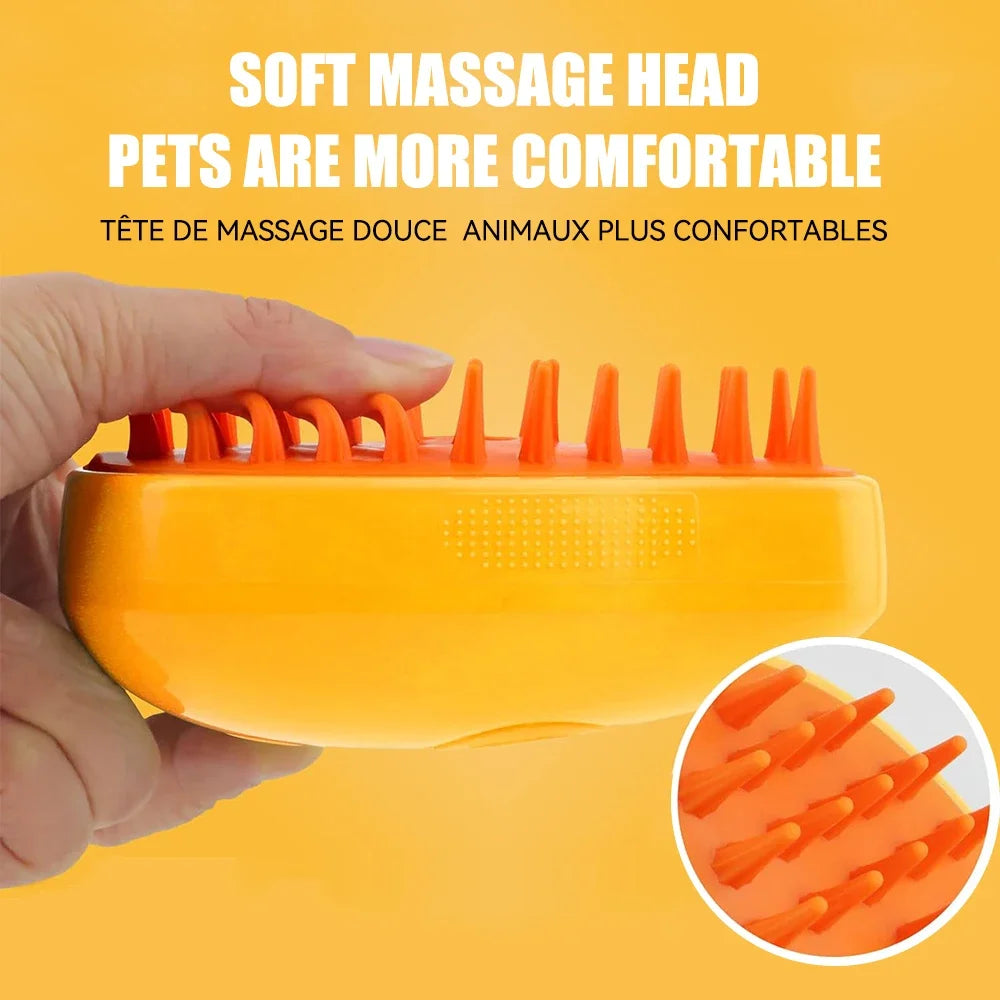 3-in-1 Steamy Brush for Pet Cat Dog Grooming Accessories Electric Brushes for Hair Cleaning Massage Comb Cat Dog Stuff Supplies - Pape'sShop
