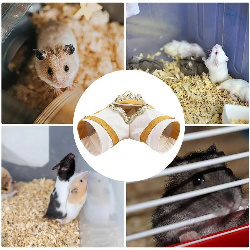 Rabbit Tunnel Toys Pet Hide Nest Hamster Tunnels Ferret Play Tunnel for Indoor Bunnies Activity Tunnels Tube Small pets supplies - Pape'sShop