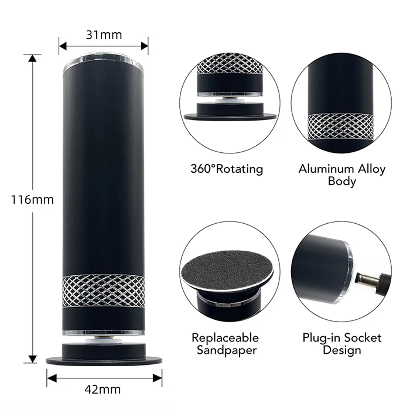 Electric Callus Remover with Speed Controller and 60pcs Replacement Sandpaper Disk for Men Women Dead Dry Crack Skin Calluses - Pape'sShop