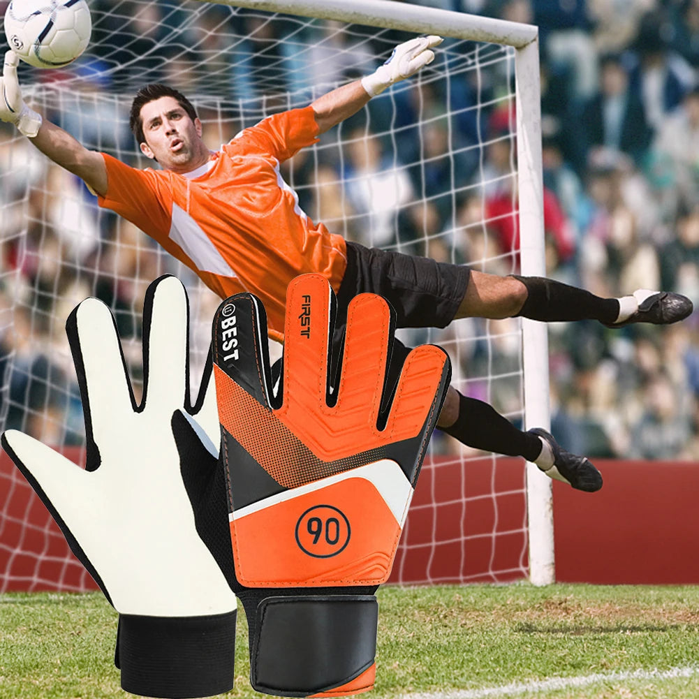 1 Pair Children Anti-Slip Glove Goalkeeper Gloves Finger Protection Goal Thickened Latex Football Gloves Sporting Supplies - Pape'sShop