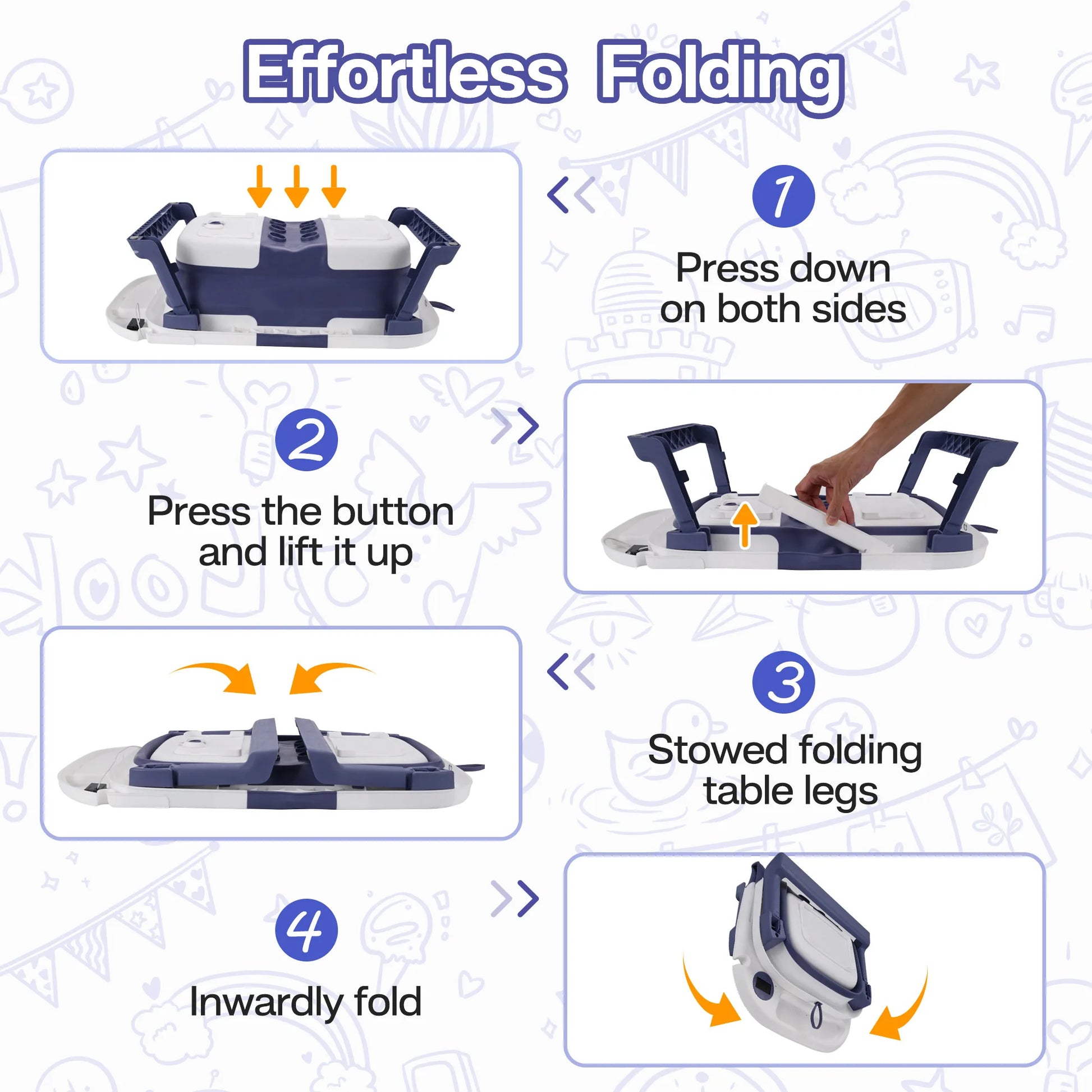 Baby Bathtub,Baby Bath Tub with Soft Cushion & Thermometer,Baby Bathtub Newborn to Toddler 0-36 Months,Portable Travel Baby Tub - Pape'sShop