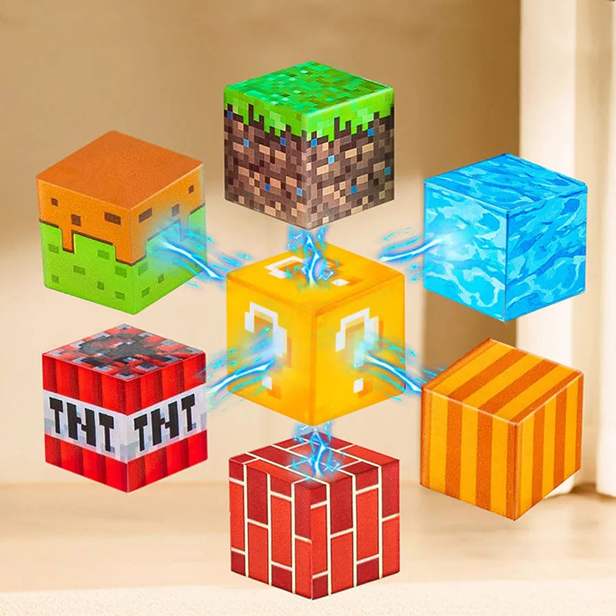 80-160Pcs Building Blocks Magnet Toy Mine DIY Game Scene Assembled Magnetic Block Building Blocks Children Puzzle Model Gift - Pape'sShop
