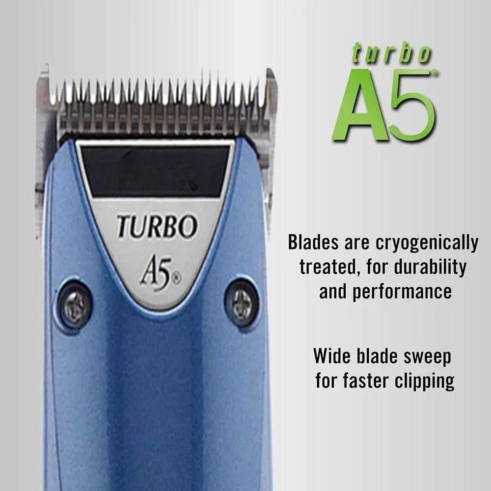A5 Hair Clippers for Dog, Cat, and Pet Grooming with 2 Speed Settings and Detachable Blade, Blue, 6.00 x 10.50 x 3.00 Inch - Pape'sShop