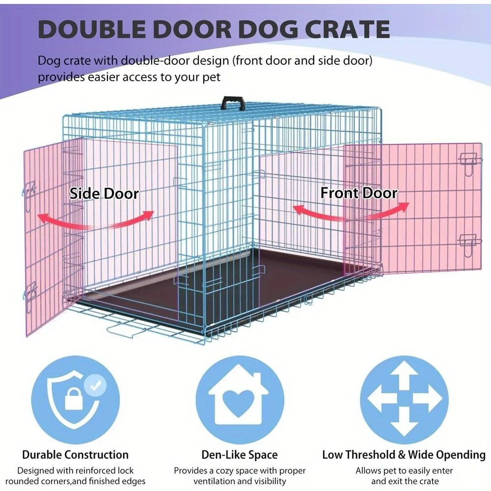 Folding wire kennel for large dog crate - Pape'sShop