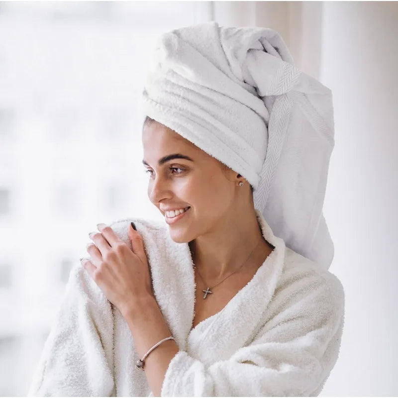 100% Cotton White 6 Pack Medium Bath Towel Set, - Pape'sShop