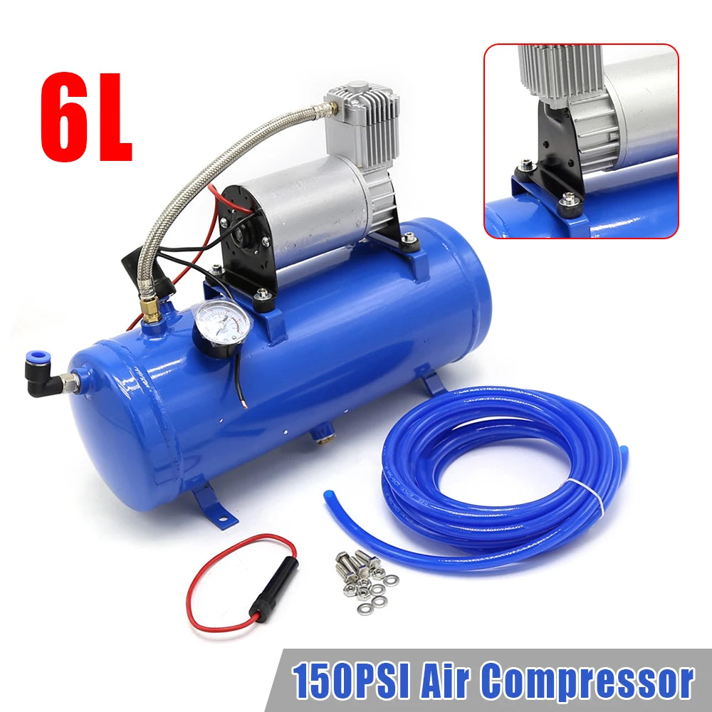 Air Horn Kit 6L Mit 100 Psi 12v Luft Kompressor Air Trumpethorn Compressor