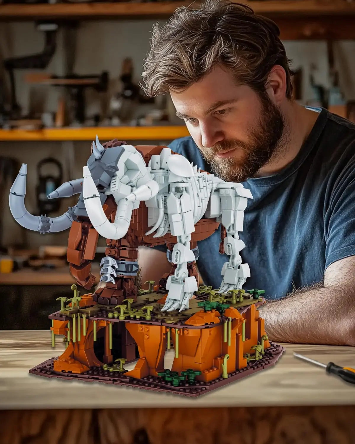 1310PCS Jurassic Mammoth Skeleton Building Blocks Ancient Animal Model Educational DIY Toy Birthday Gift For Boys Children - Pape'sShop