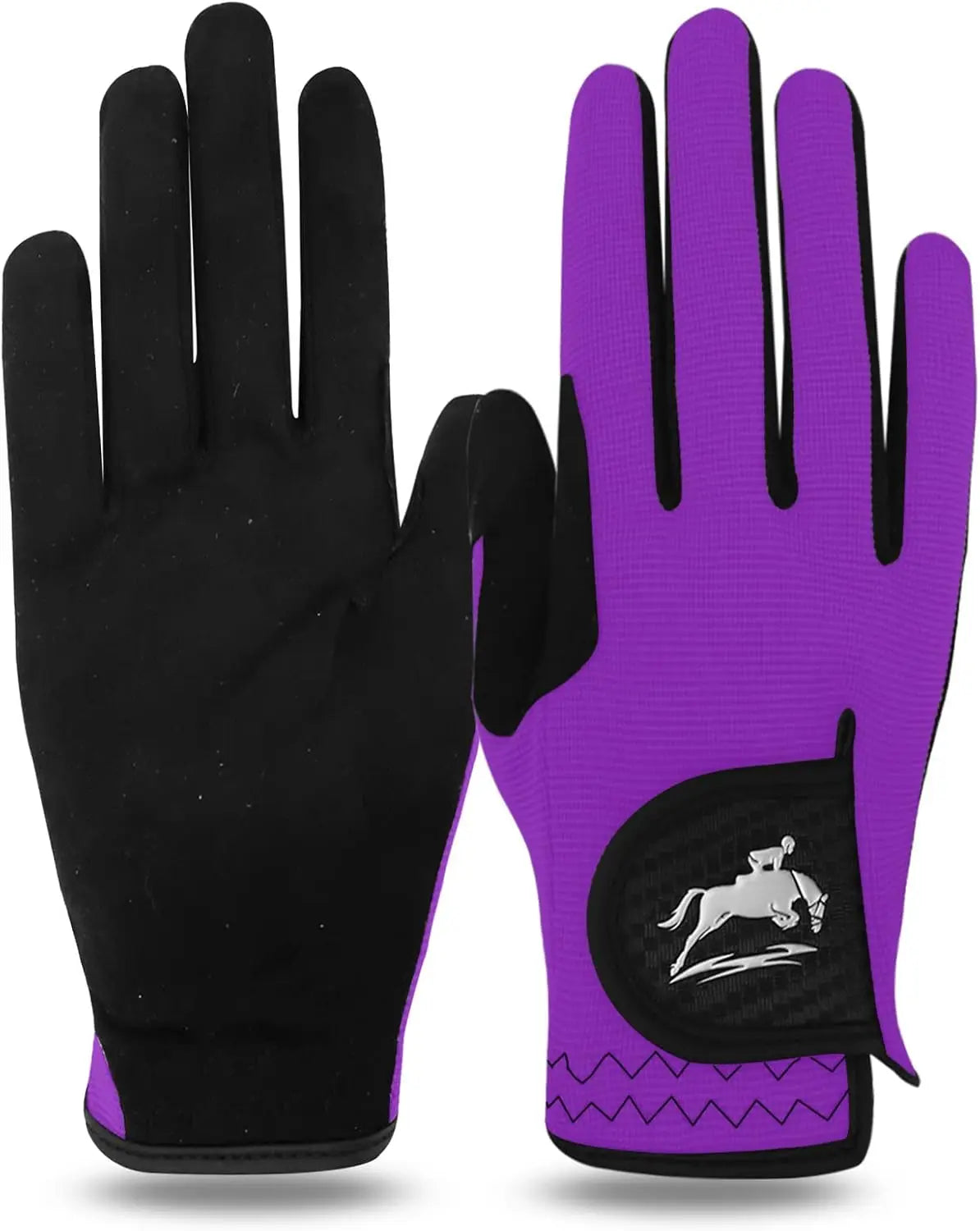 Horse Riding Gloves Equestrian Women Mesh Breathable Lightweight Color Pack, Comfortable Grip - Pape'sShop