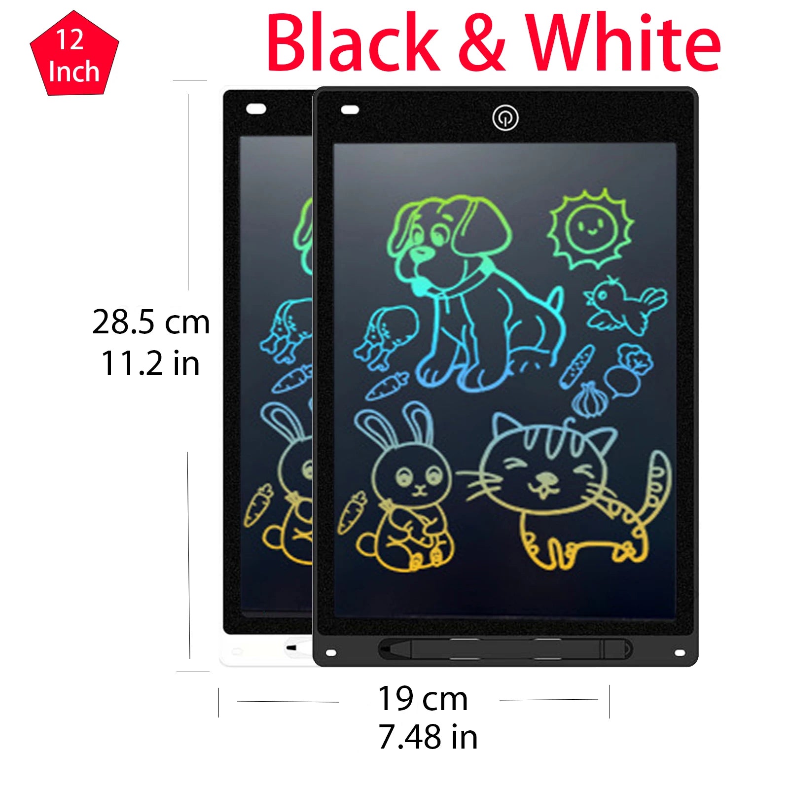 12 Pack LCD Writing Tablet for Kids, 6.5 Inch Colorful Doodle Board Drawing Tablet,toys for children，educational toys - Pape'sShop